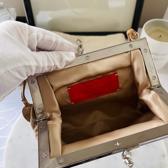 Valentino Garavani Rhinestone Silk Evening Bag - Picture 4 of 15